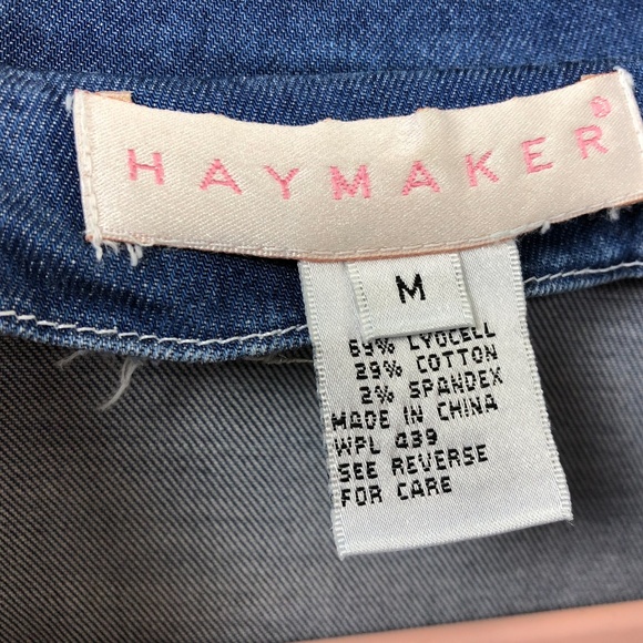 Haymaker Women's Denim Jacket Size M - Picture 3 of 6